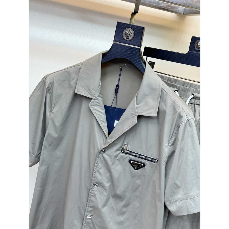 Pra*a re-nylon shirt and shorts grey