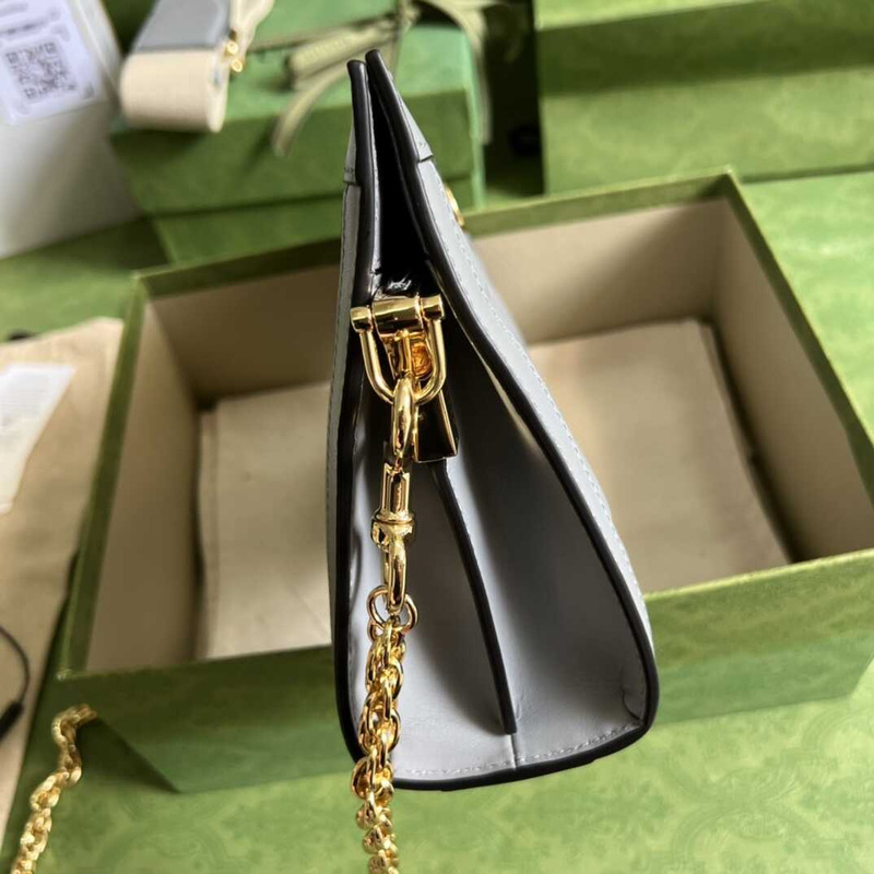 G*u*i gg matelasse small bag gray leather