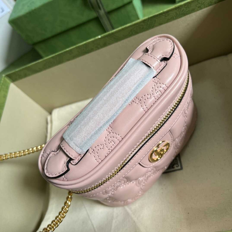 G*u*i gg matelasse mini tote light pink