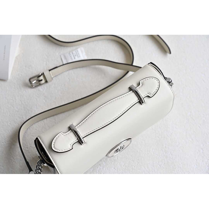 G*u*i petite gg small leather shoulder bag white