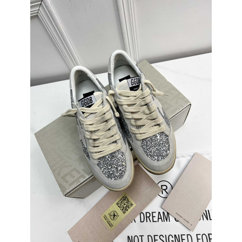 ggdb S*per-star glittered suede sneakers grey