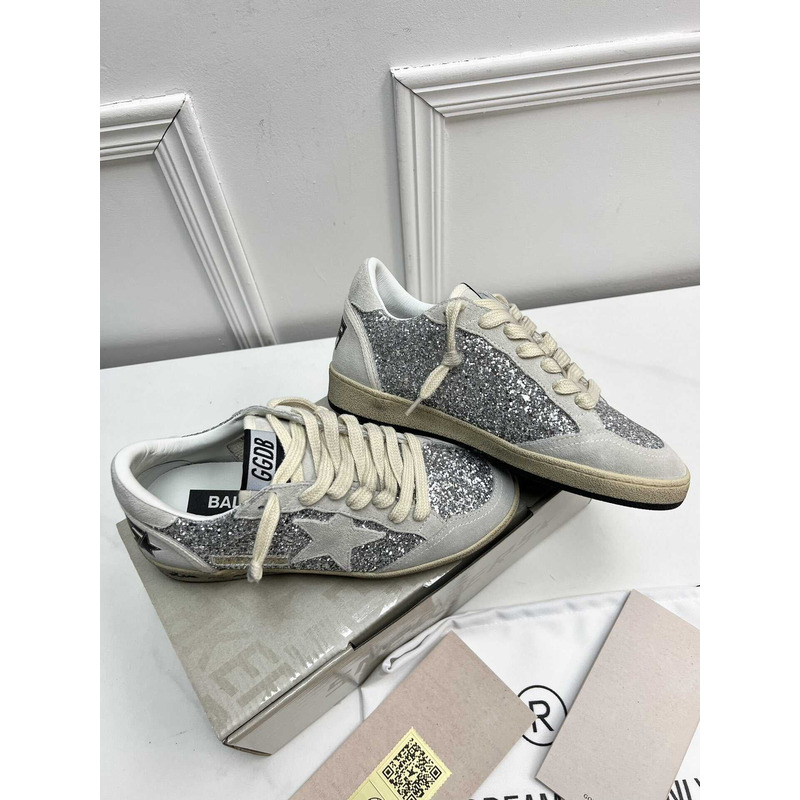 ggdb S*per-star glittered suede sneakers grey