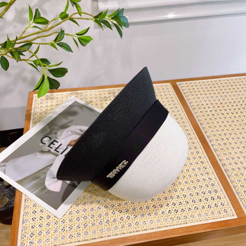 Ch*el summer straw hat white black