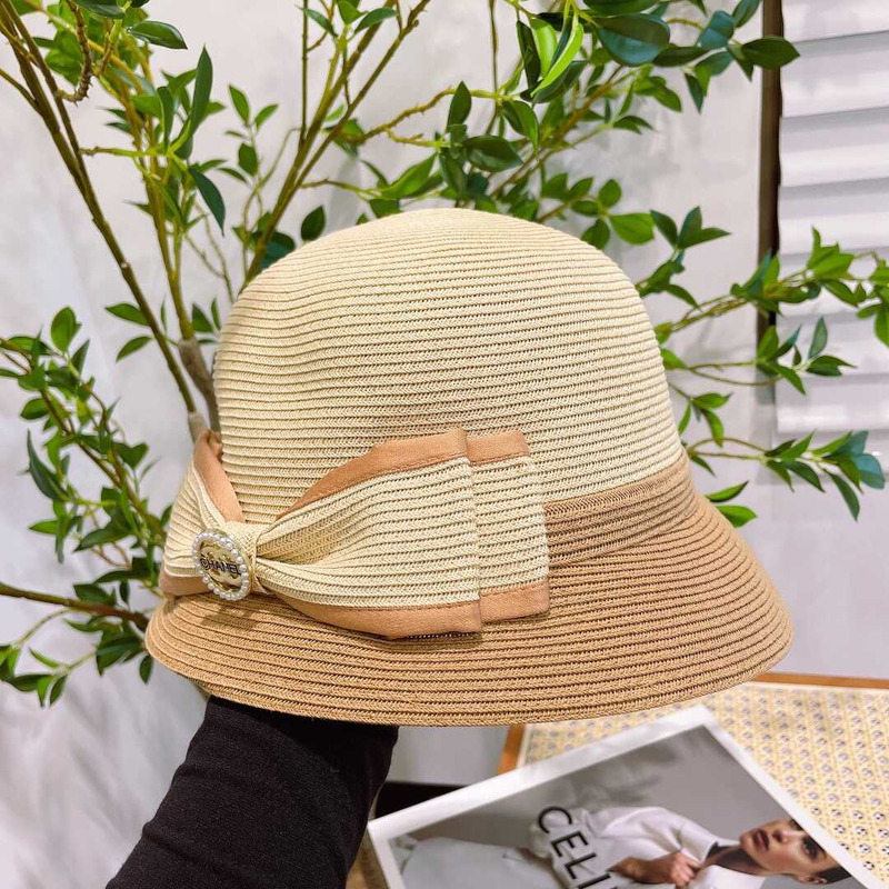 Ch*el summer straw bucket hat