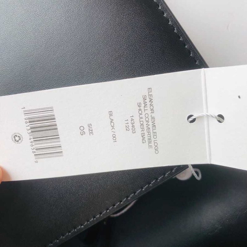 Tory Burch Double T Inlaid LOGO Leather Chain Bag - Black