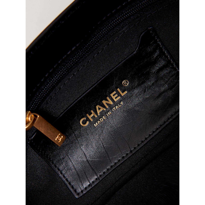 Ch*el mini flap bag with handle calfskin & gold-tone metal black