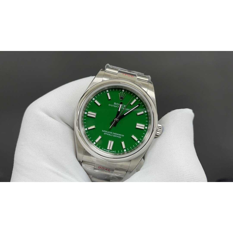 rolex oyster perpetual 126000-0005 36mm green F**e watches 3230 movement