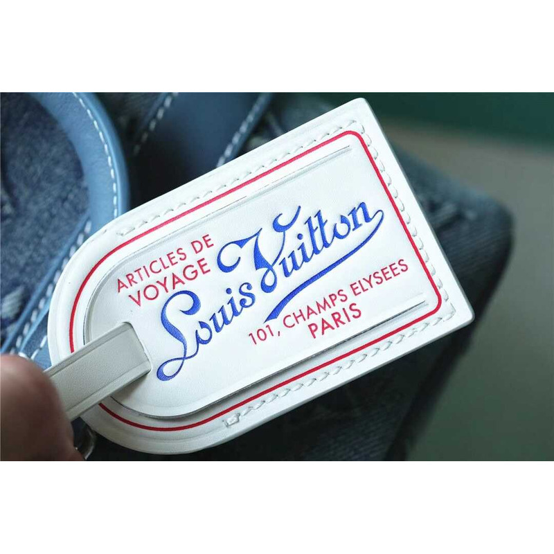 l**is V*t*n keepall bandouliere 25 monogram washed denim canvas