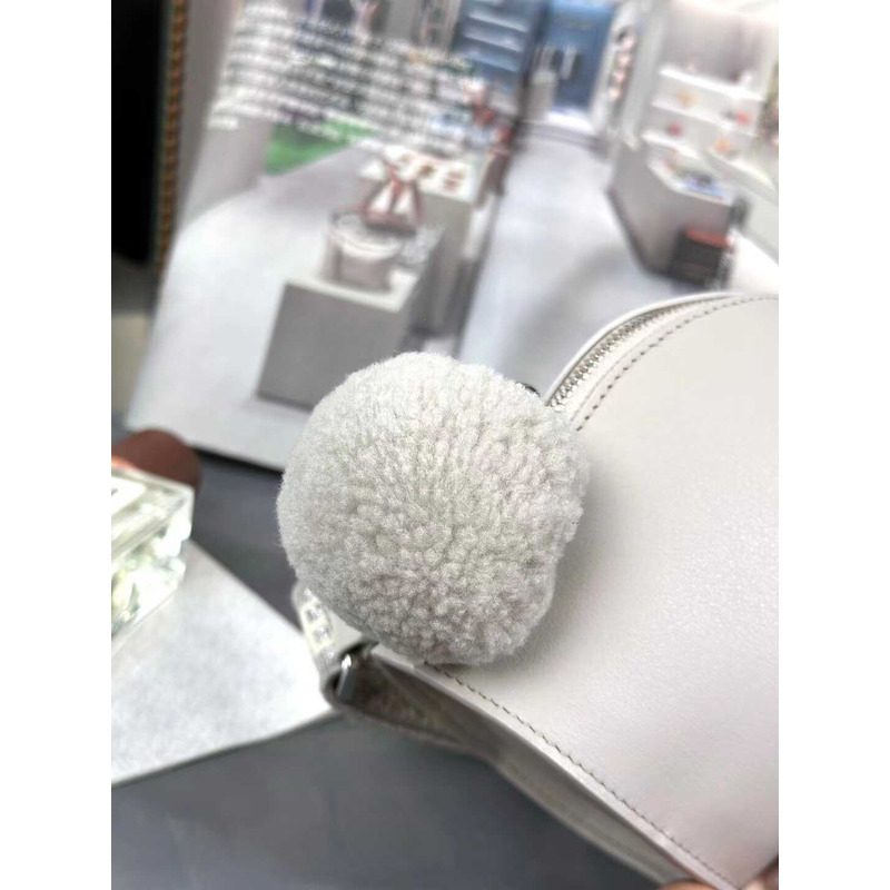 Loewe Bow Handbag White And Gray