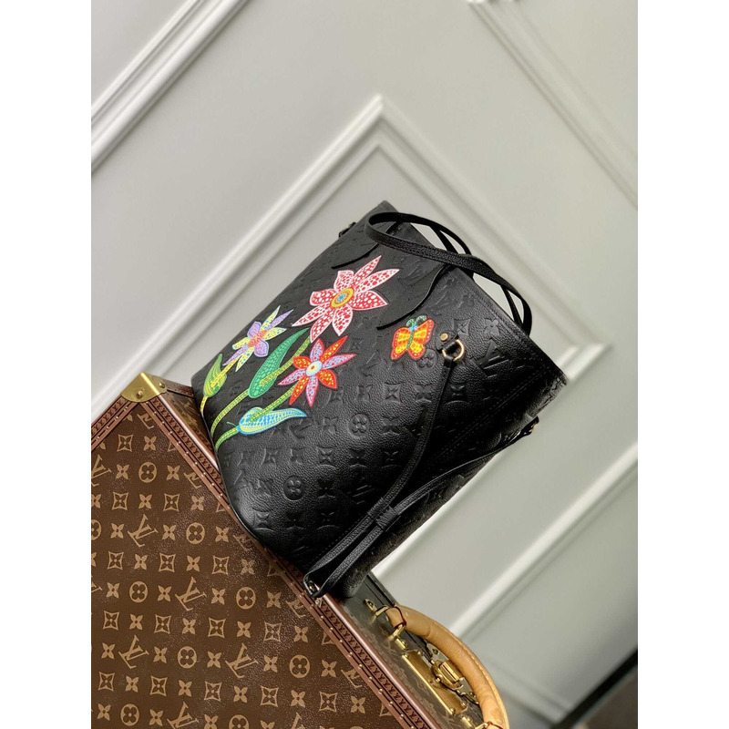l**is V*t*n x yayoi kusama monogram neverfull black