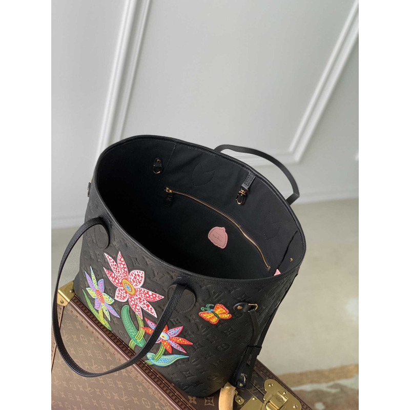 l**is V*t*n x yayoi kusama monogram neverfull black