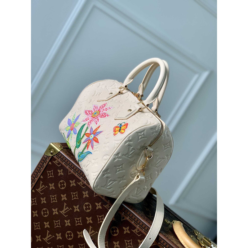l**is V*t*n x yayoi kusama monogram speedy white