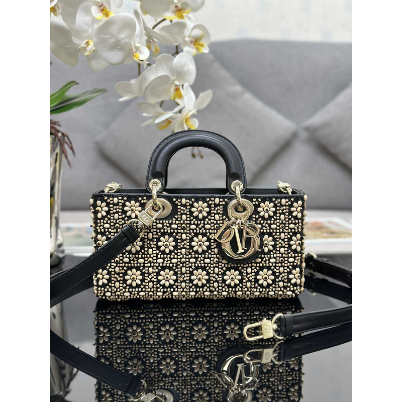 D*or lady D*or gold beaded bag