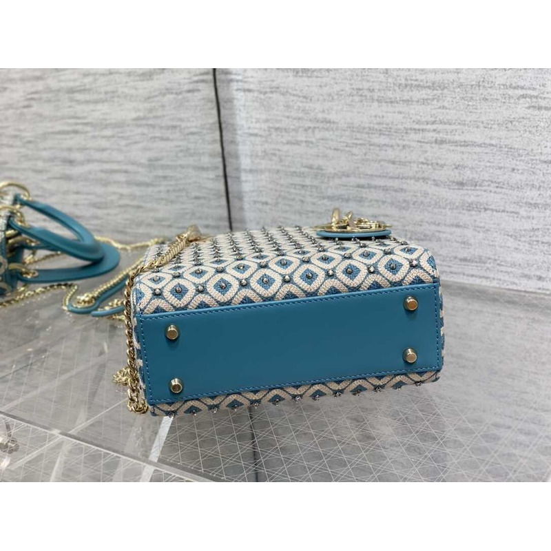 D*or lady D*or bag coral blue honeycomb