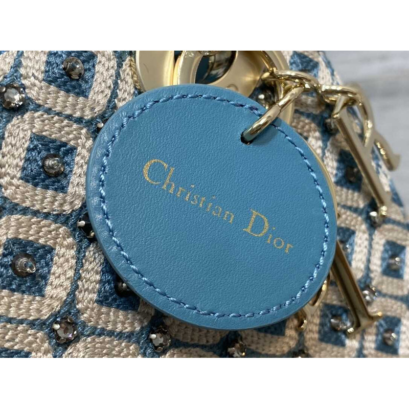 D*or lady D*or bag coral blue honeycomb