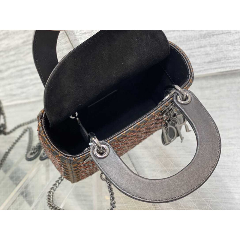 D*or ladyD*or glitter gradient bag black and yellow