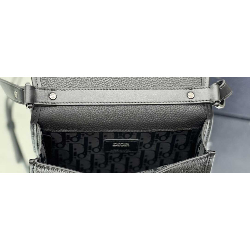 D*or mini gallop messenger bag grained leather (calf) black