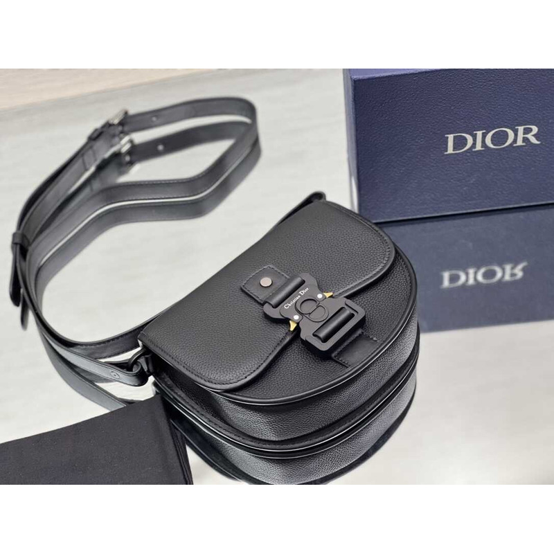 D*or mini gallop messenger bag grained leather (calf) black