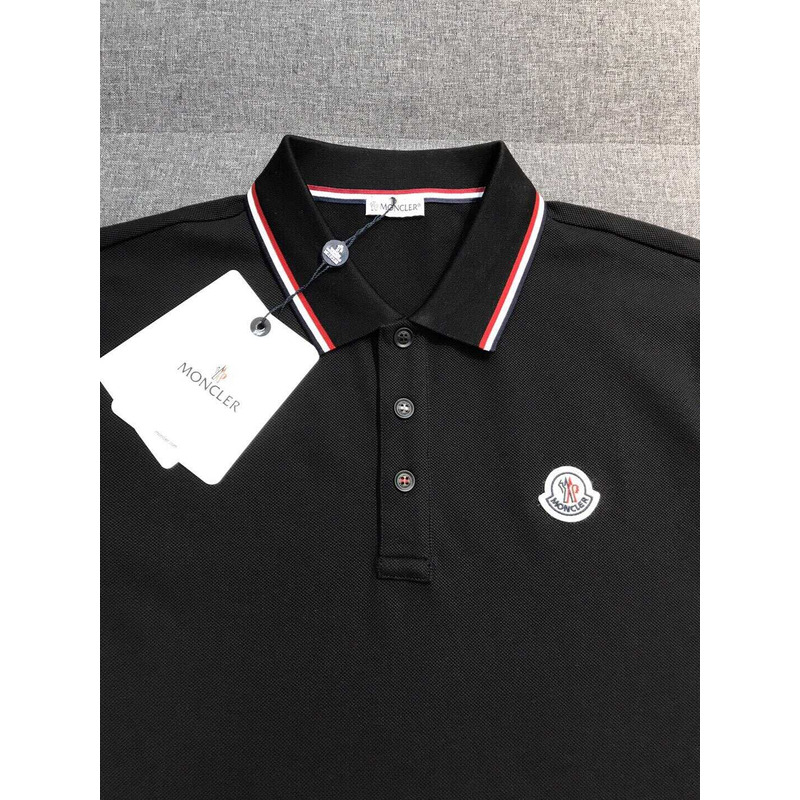 Moncler Logo Polo Shirt Black T Shirt