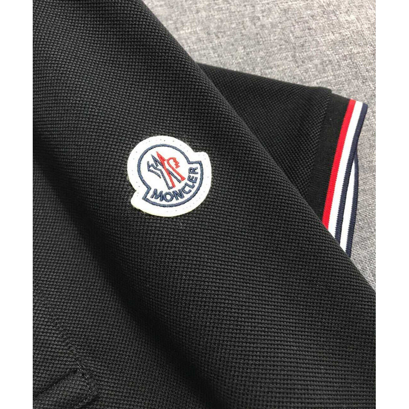 Moncler Logo Polo Shirt Black T Shirt