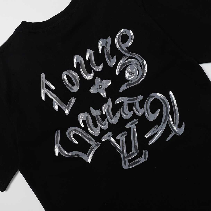 l**is V*t*n logo t-shirt black