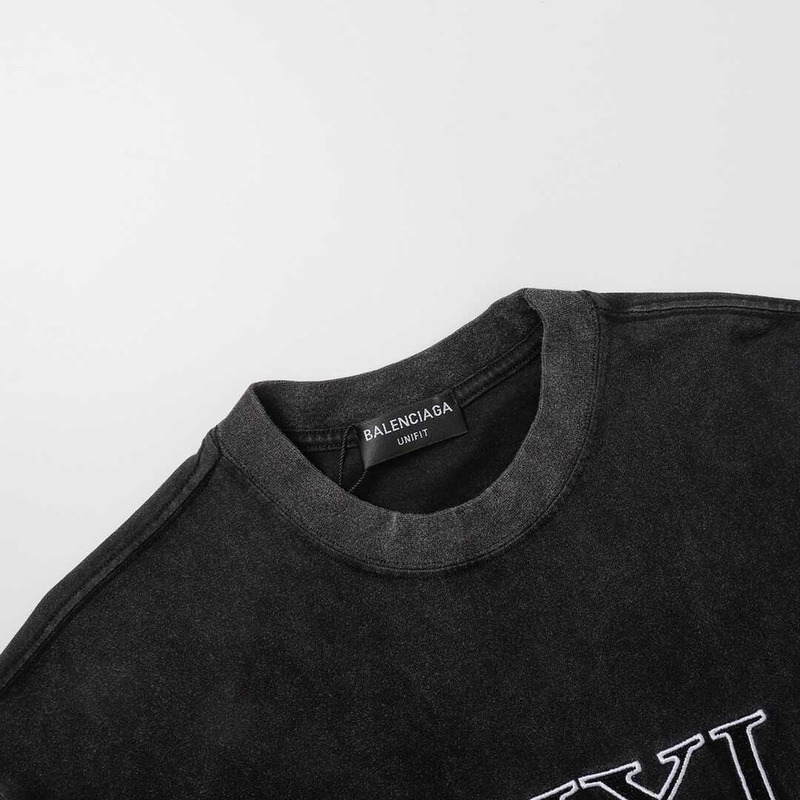 Ba*len*cia*ga xxxl logo crewneck t-shirt black