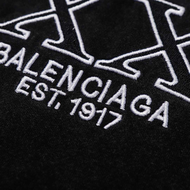 Ba*len*cia*ga xxxl logo crewneck t-shirt black