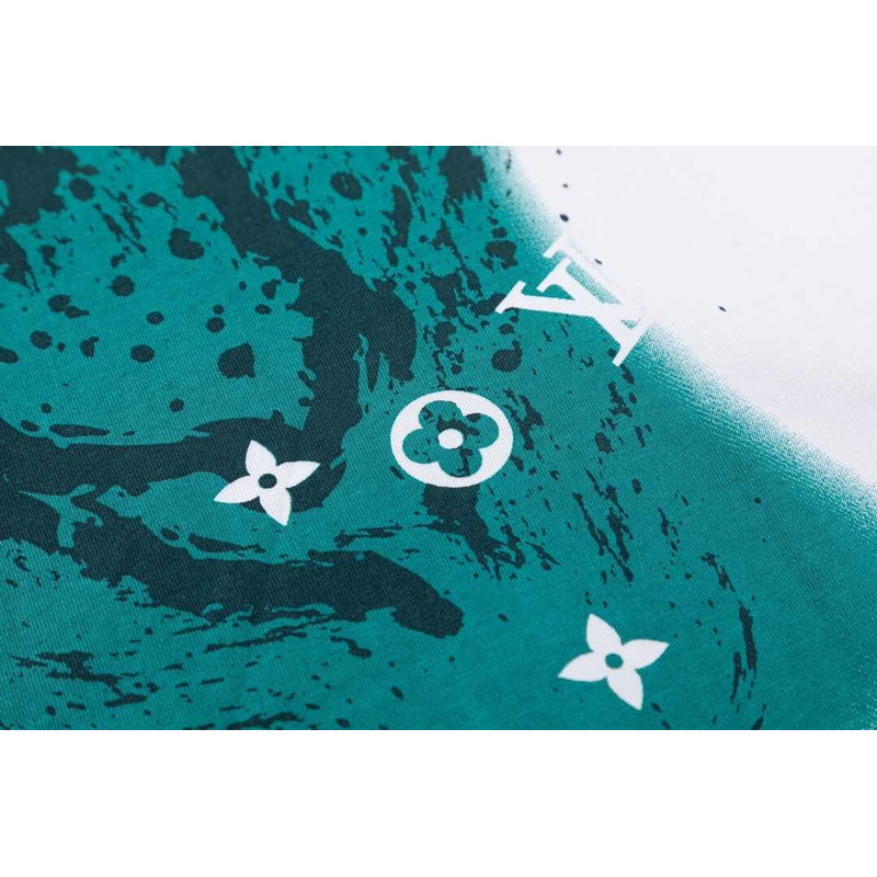 l**is V*t*n mixed color t-shirt green white