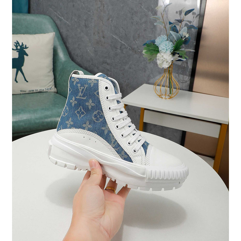 l**is V*t*n lv squad sneakers high top demin blue