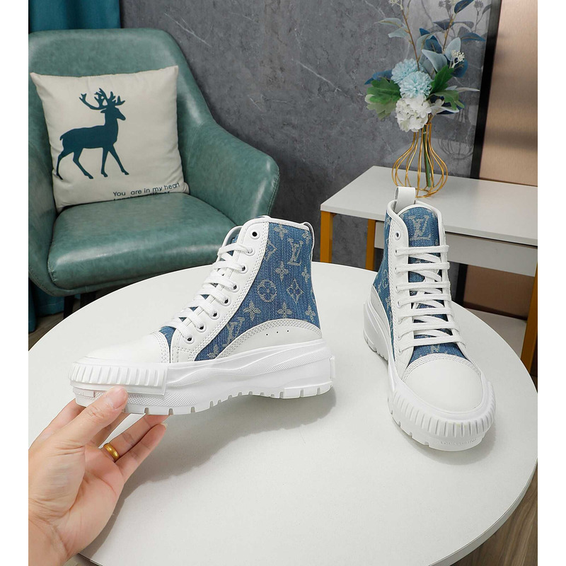 l**is V*t*n lv squad sneakers high top demin blue