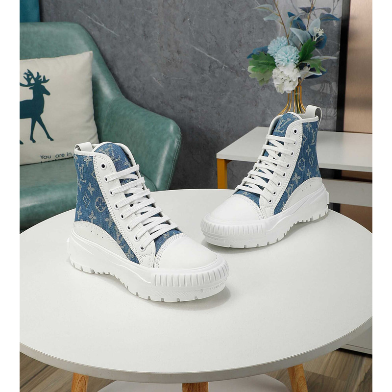 l**is V*t*n lv squad sneakers high top demin blue