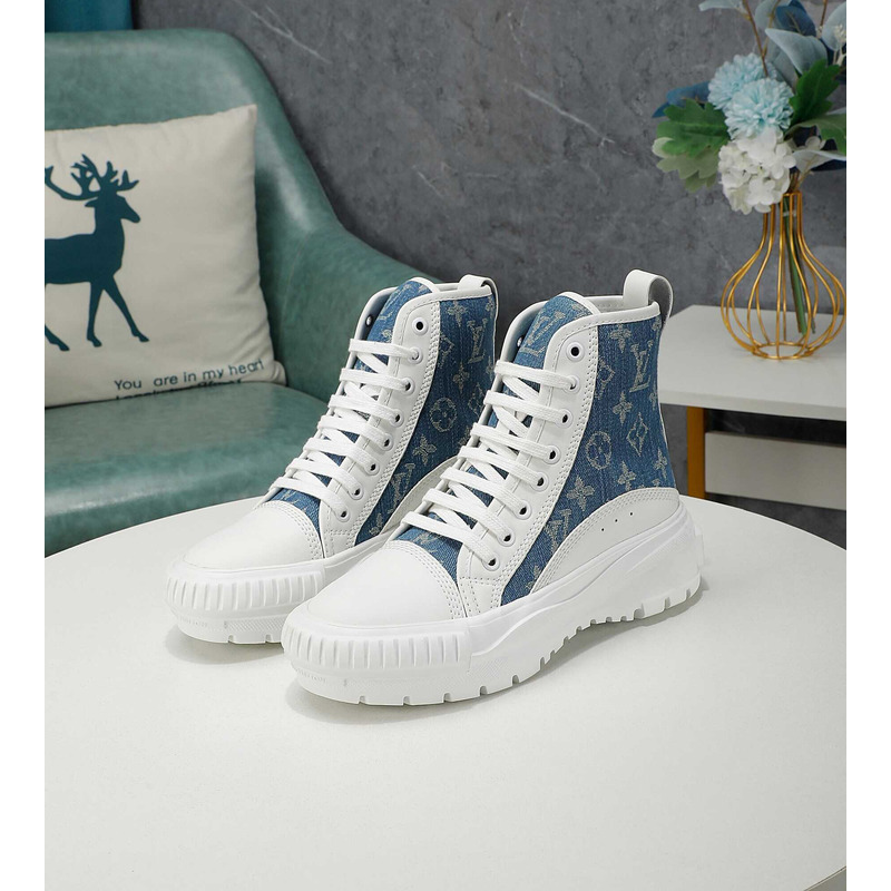 l**is V*t*n lv squad sneakers high top demin blue