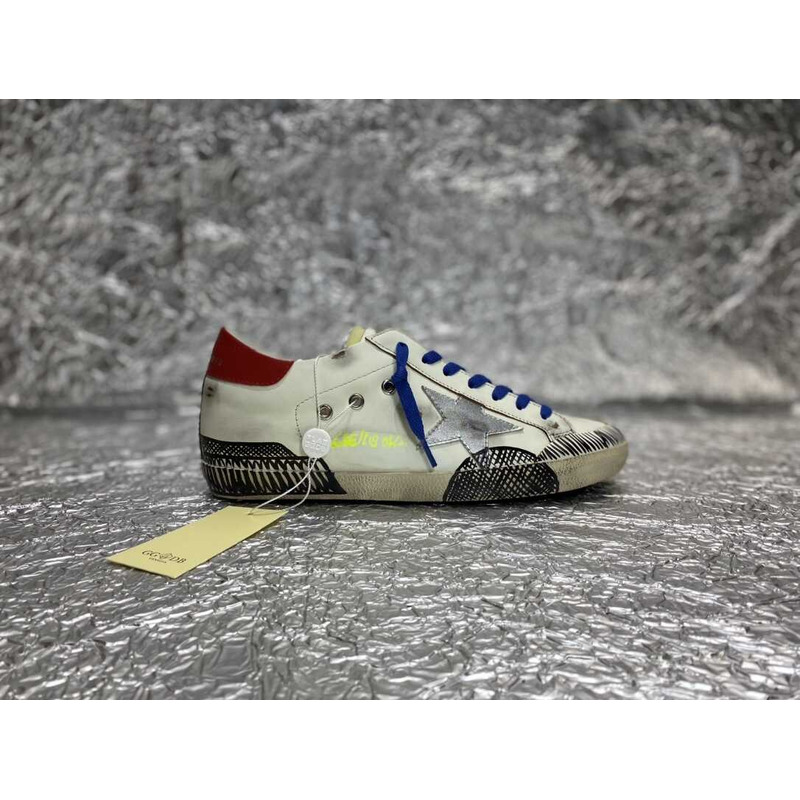 GGDB Leather Low-Top Sneakers White