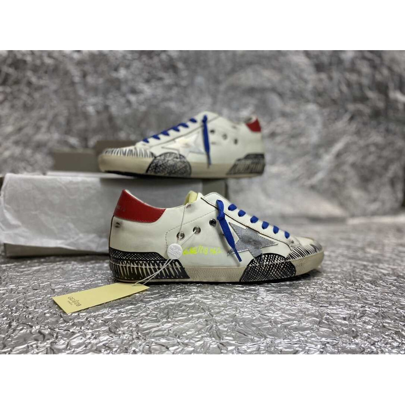 GGDB Leather Low-Top Sneakers White