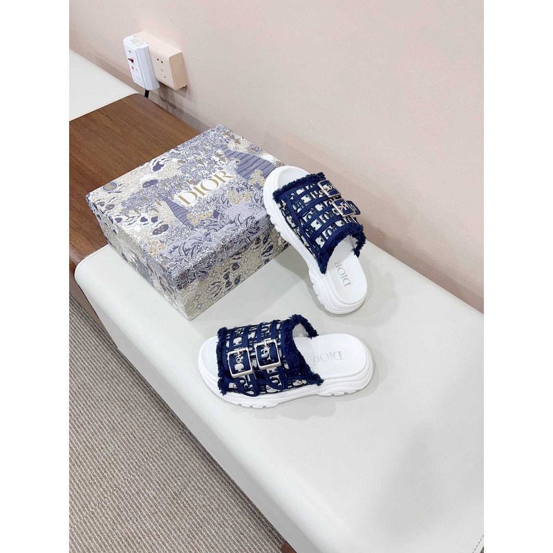 D*or h-town x cactus jack sandals deep blue