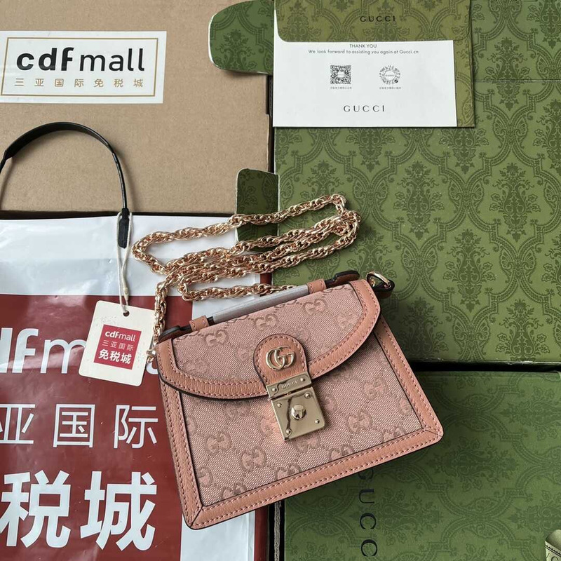 G*u*i small gg ophidia top-handle bag pink