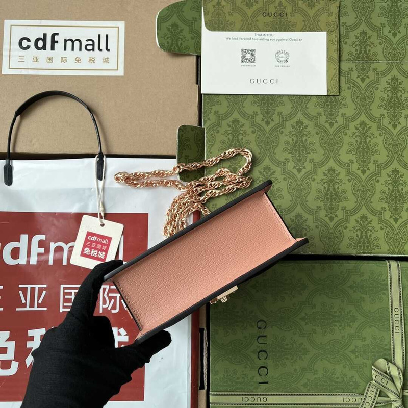 G*u*i small gg ophidia top-handle bag pink