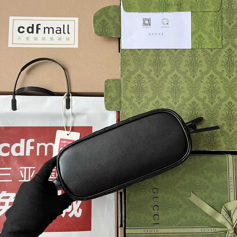 G*u*i  gg marmont s leather shoulder bag black