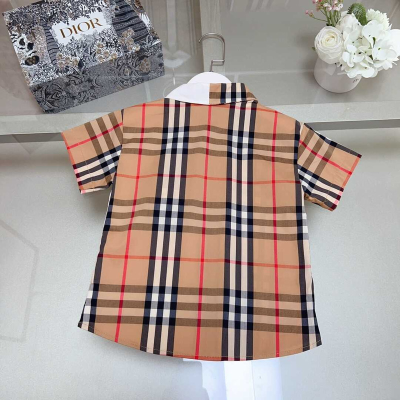 B**rry white & beige logo kids suit