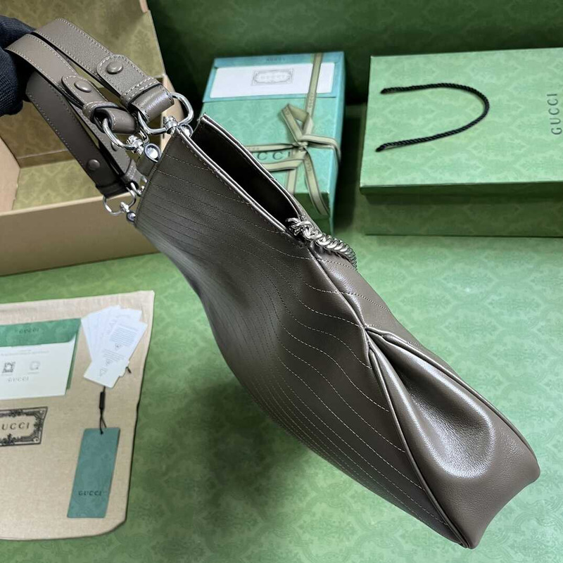 G*u*i blondie medium tote bag brown green