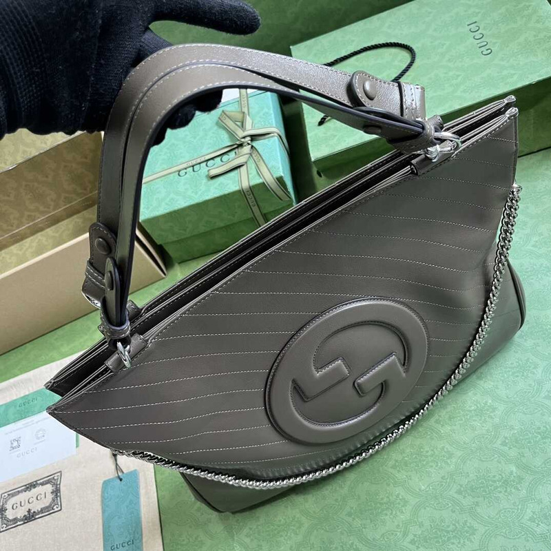 G*u*i blondie medium tote bag brown green