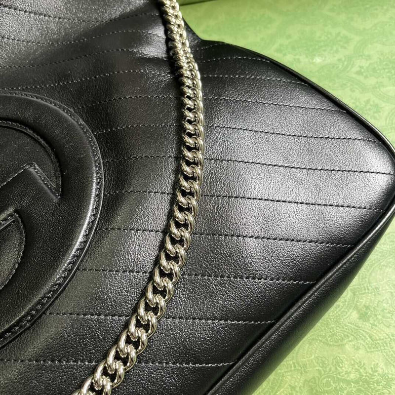 G*u*i blondie medium tote bag black