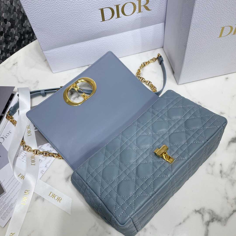 d*or medium d*or caro bag  gray stone S*pple cannage calfskin