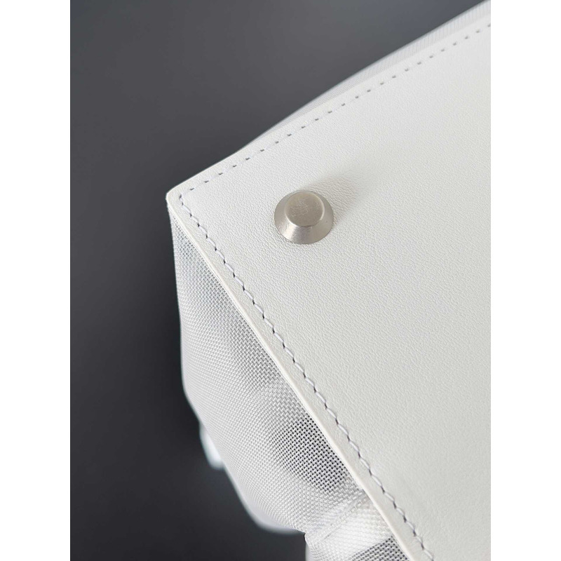 Ba*len*cia*ga duty free medium mesh tote bag in black/white