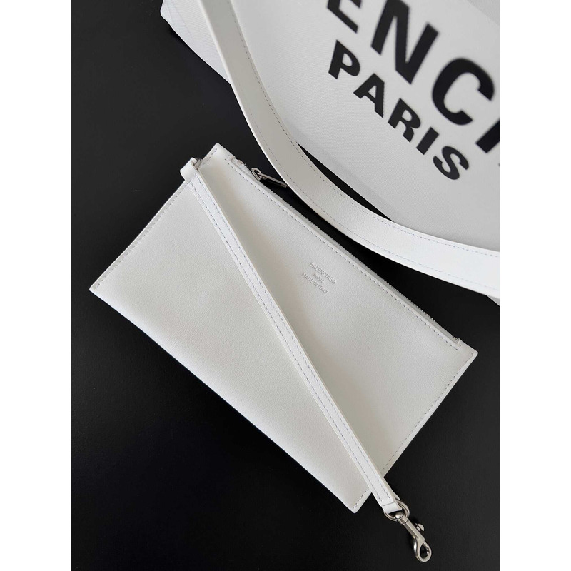 Ba*len*cia*ga duty free medium mesh tote bag in black/white