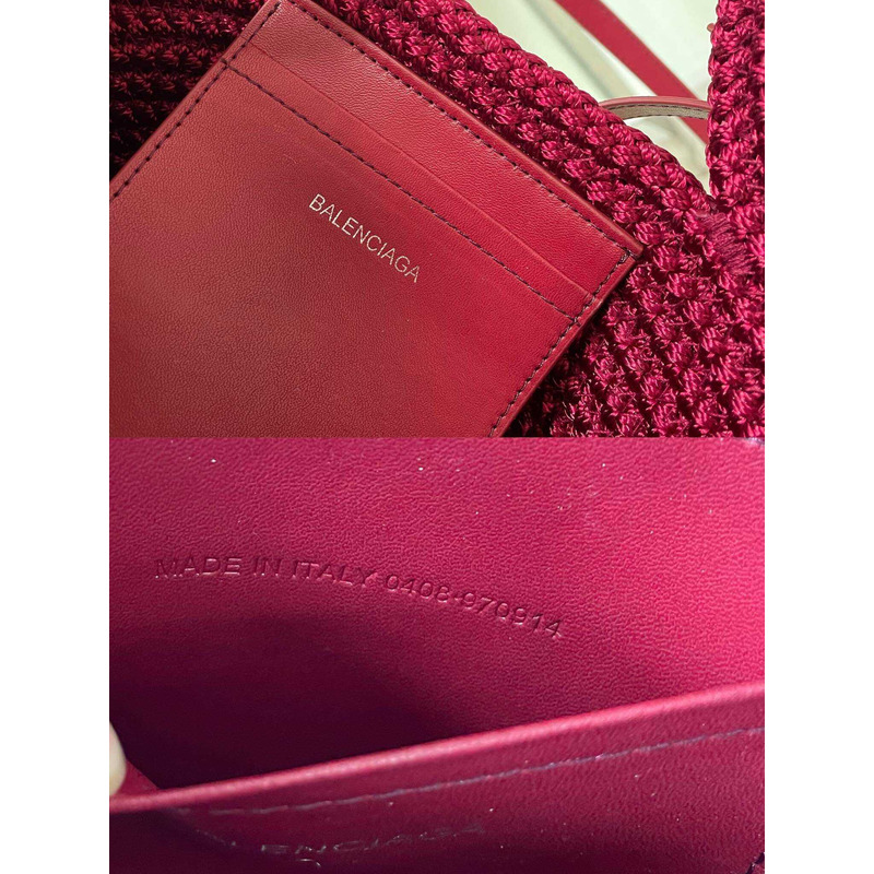 Ba*len*cia*ga ibiza small basket bag red