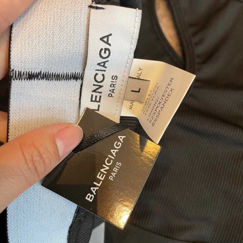 Ba*len*cia*ga knitted fabric sports bra black