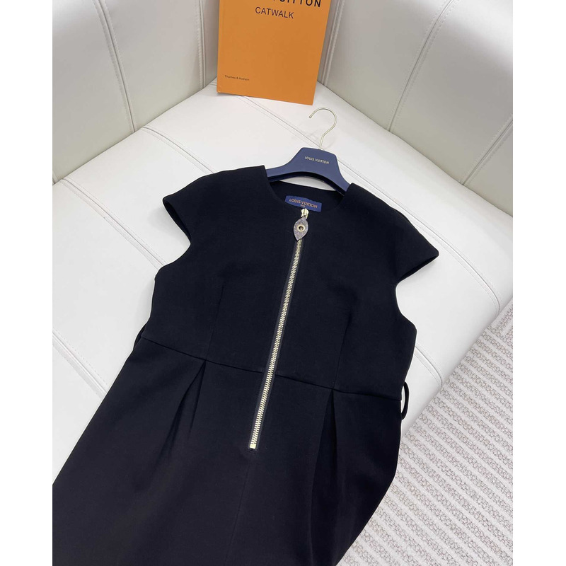 l**is V*t*n xxl detail cap sleeve dress black