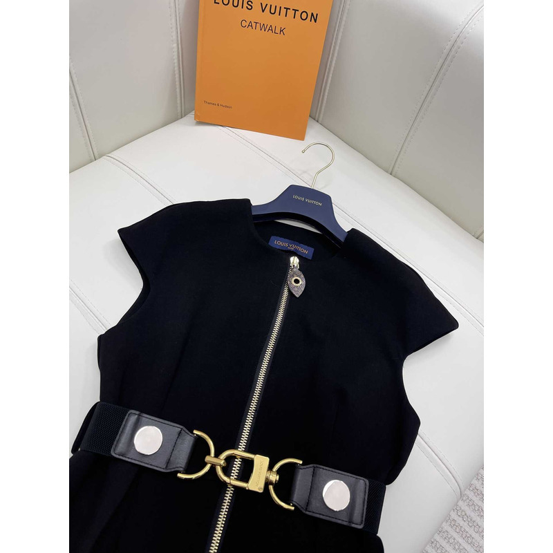 l**is V*t*n xxl detail cap sleeve dress black