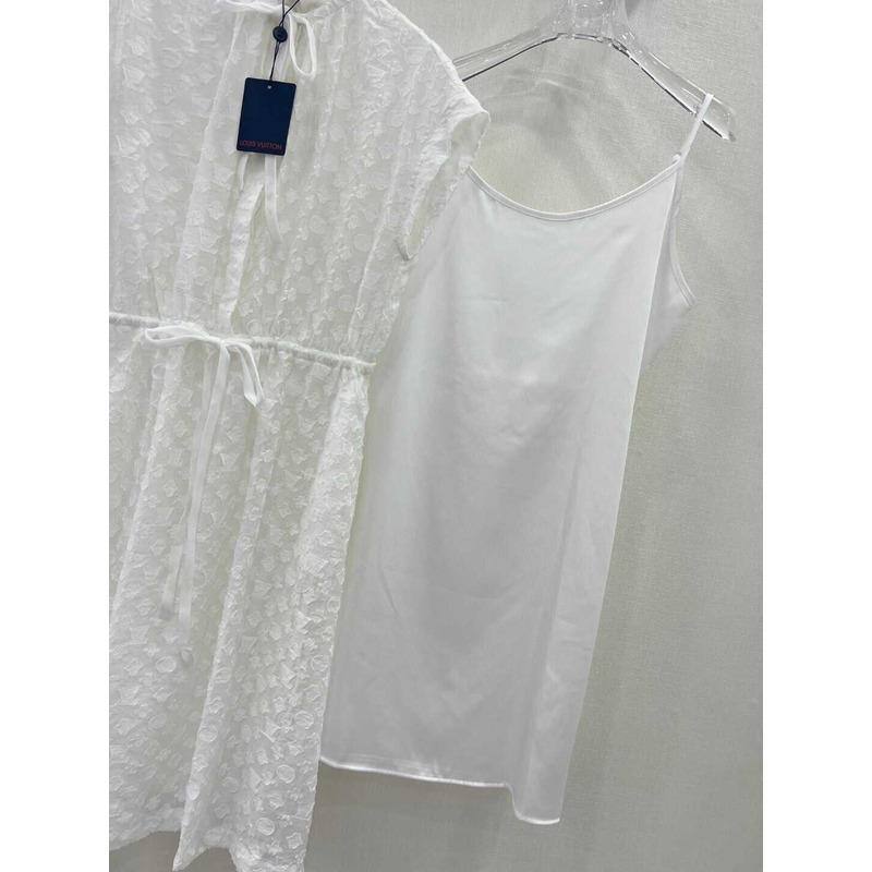 l**is V*t*n embroidered  dress white